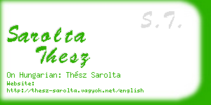 sarolta thesz business card