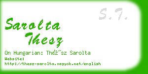 sarolta thesz business card